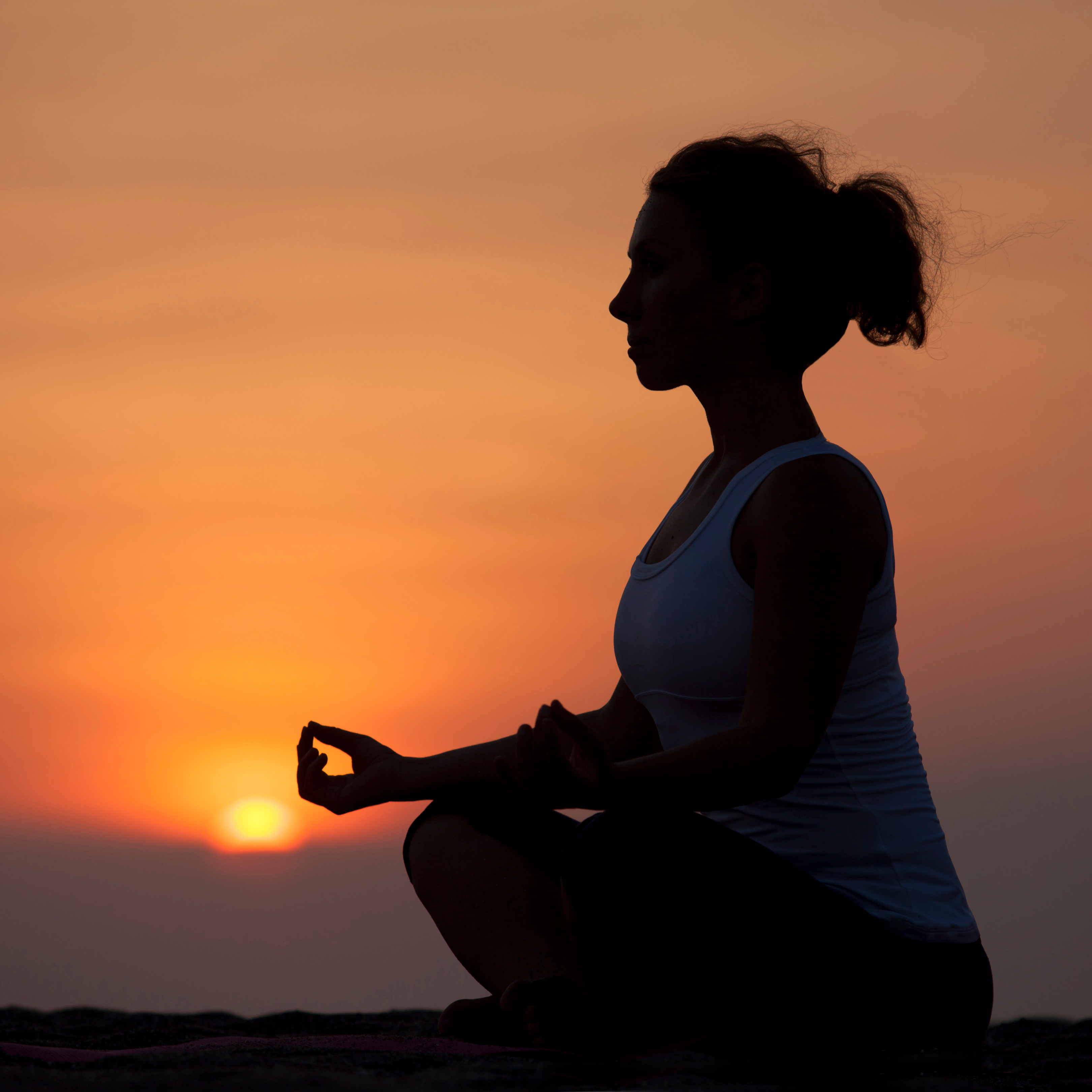 woman meditating