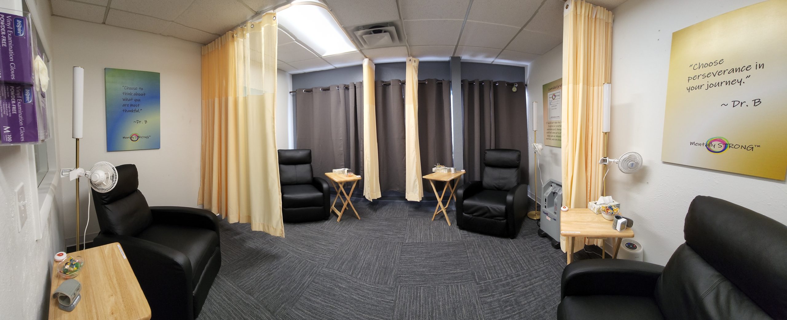 Ketamine treatment room at the Mentally STRONG Clinic
